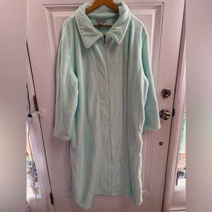 Kim Rogers Mint Green Full Length Zip Robe NWT Size 3X